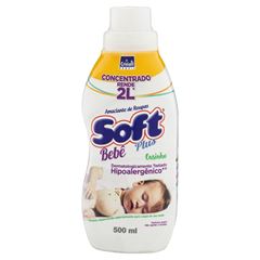 AMACIANTE DE ROUPA CONCENTRADO CARINHO SOFT PLUS BEBE FRASCO 500ML