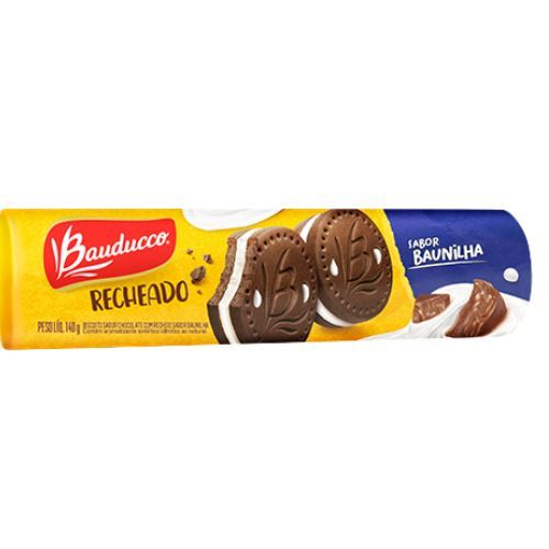 BISCOITO RECHEADO BAUDUCCO BAUNILHA 140G | Comercial Coutrim