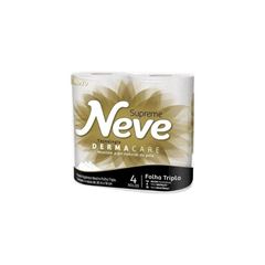 Papel Higienico Neve Neutro Supreme Folha Tripla 20m com 4 und